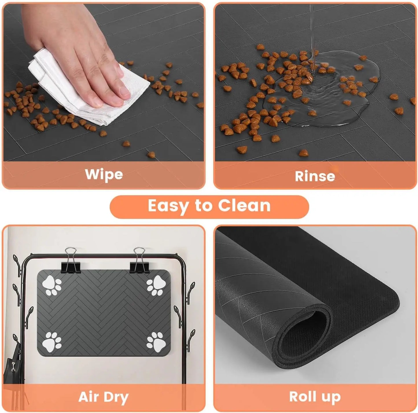 🐾 PetGuard Mat – Keep Your Pet’s Feeding Area Clean and Stylish! 🐶🐱