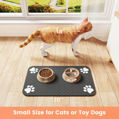 🐾 PetGuard Mat – Keep Your Pet’s Feeding Area Clean and Stylish! 🐶🐱