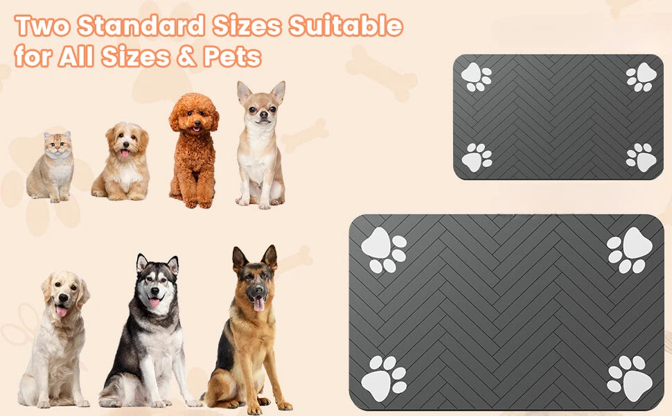 🐾 PetGuard Mat – Keep Your Pet’s Feeding Area Clean and Stylish! 🐶🐱