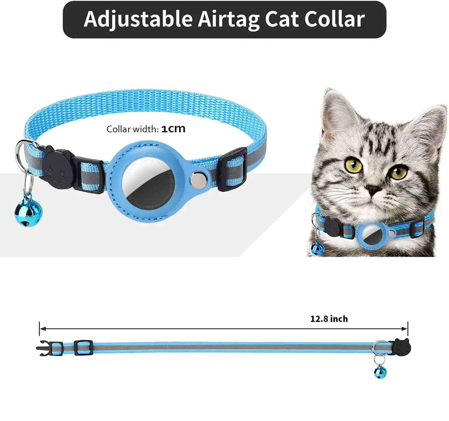 🐾 Breakaway AirTag Cat Collar – Keep Your Cat Safe & Easy to Track! 😺