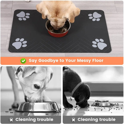 🐾 PetGuard Mat – Keep Your Pet’s Feeding Area Clean and Stylish! 🐶🐱