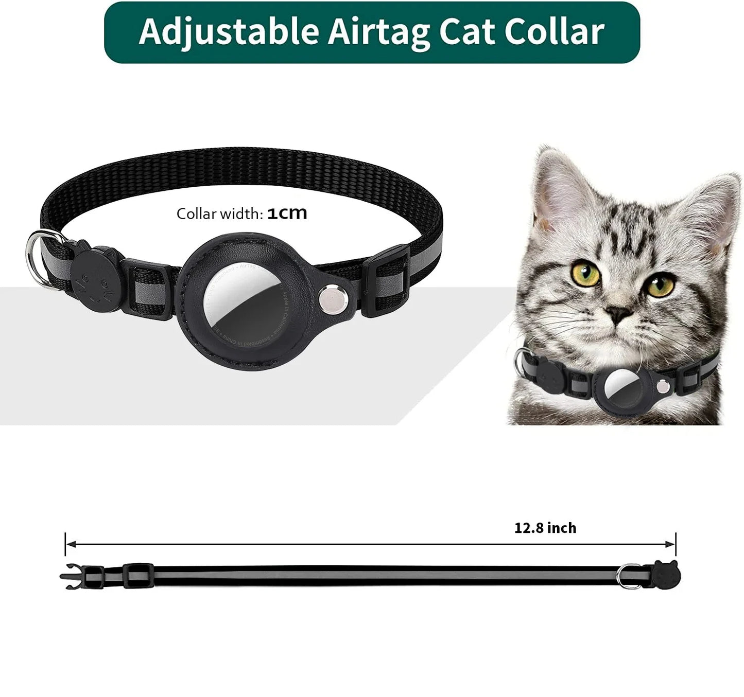 🐾 Breakaway AirTag Cat Collar – Keep Your Cat Safe & Easy to Track! 😺